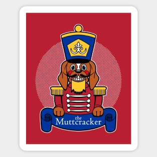 Funny Cute Christmas Vintage Nutcracker Dog Funny Cartoon Gift For Dog Lovers Sticker